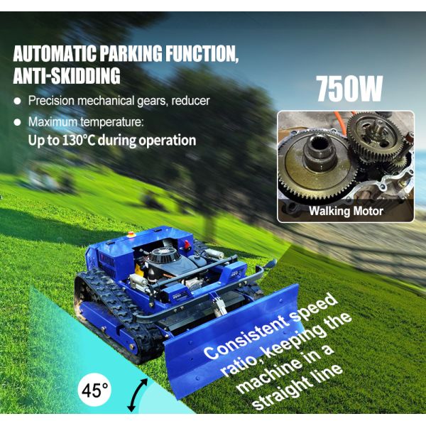 Lightweight Tracked Lawn Mower Gasoline Powered Self Propelled 4-Stroke Industrial/DIY Lawn Garden Weeding Machine No Tangled