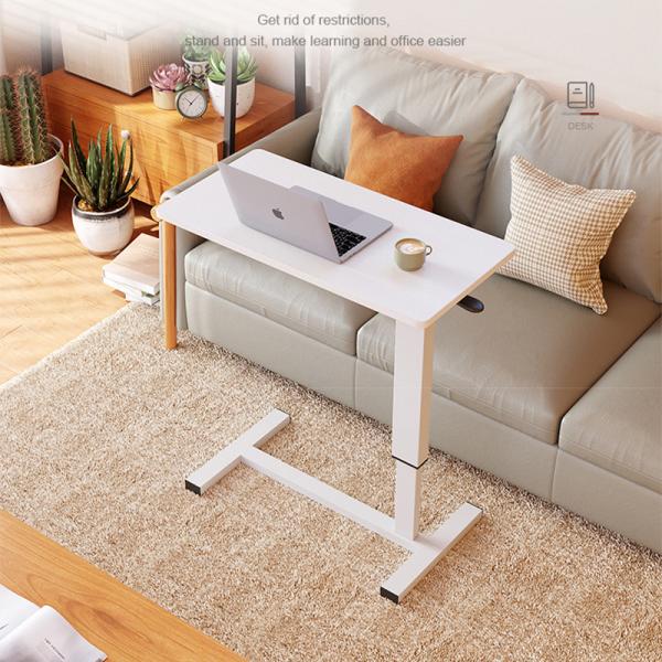Mail Packing Mobile Standing Desk Pneumatic Adjustable Rolling Table Portable Laptop with Wheels