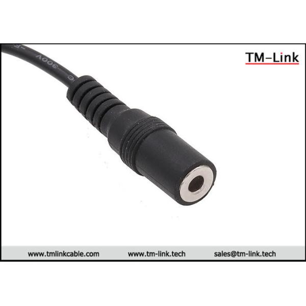 5525 DC Jack to wafer stright 3 core custom cable assemblies with PVC Jacket