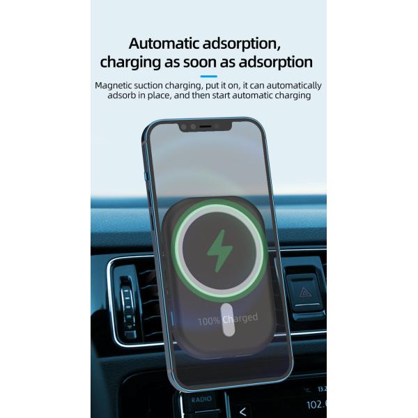 Fast Charging Wireless Car Charger with USB-C Input and Cable Package