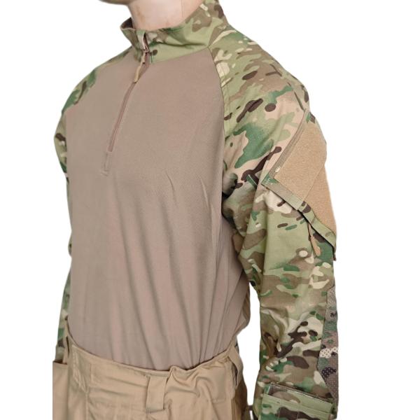 Frog Split Combat Suit Ventilated Top Utility Pants Polyester Cotton Knitted Fabric
