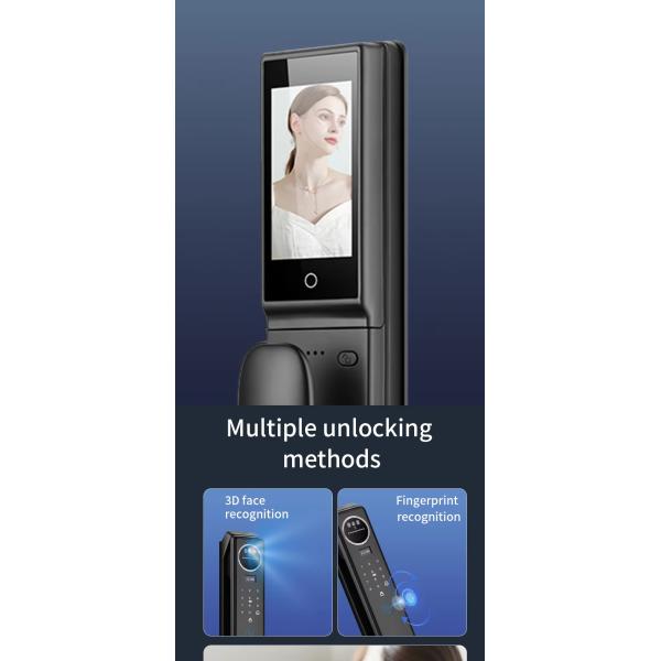 Qleung S959MAX Face Biometric Video Calling Fingerprint Recognition Key Card Tuya App Fully Automatic Smart Door Lock