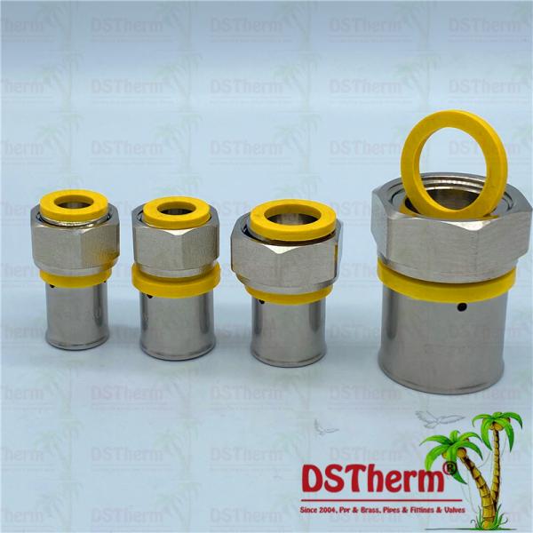 Union Threaded Elbow Brass Fittings Compression Coupling For Pex Aluminum Pex Pipe