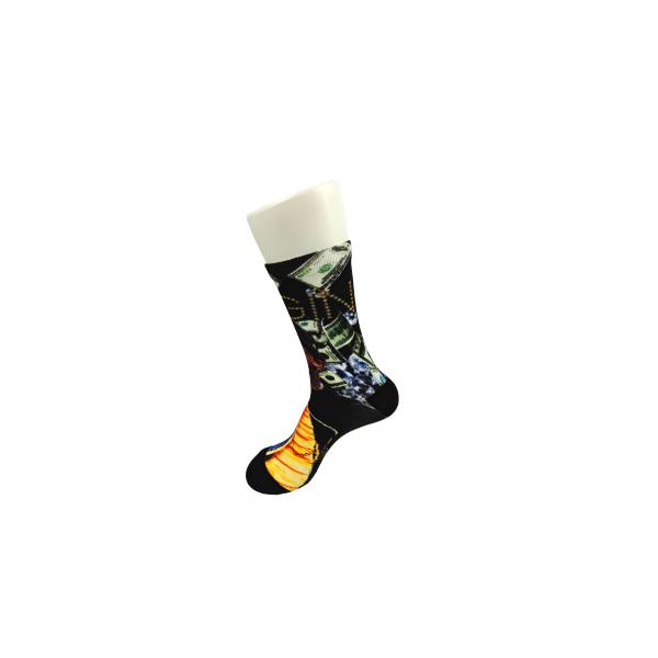 Good Elasticity Cute Printed Socks , Quick Dry Material Fun Print Socks For Children