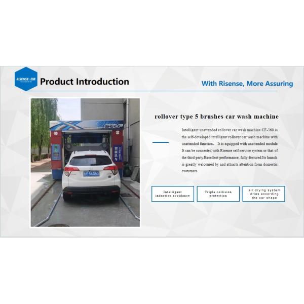 Risense CE Approved 5 Brushes Full Automatic Rollover Car Wash Machine with air Dryer and Wheel Brushes(CF-360)
