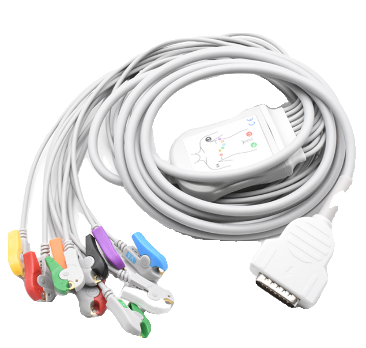 GE MAC 500 MAC 1100 Compatible ECG Cable 10 Lead AHA Standard