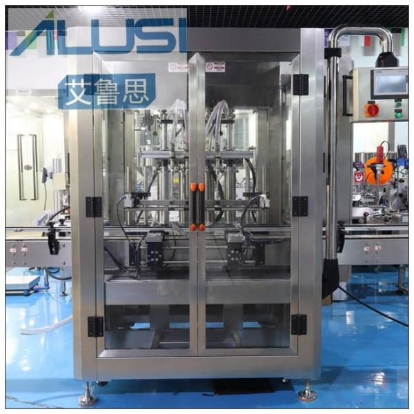 4 Nozzles Plastic Bottles Shampoo Automatic Liquid Filling Machine