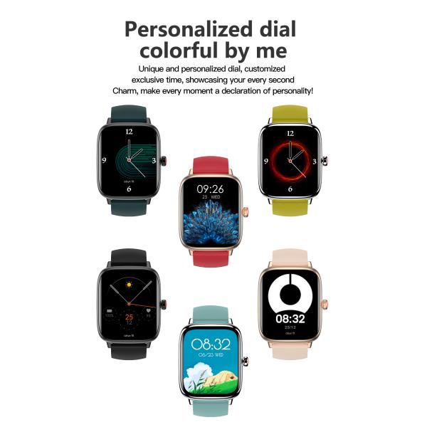RTOS Operating System Square Shape Smart Watch 1.75”Screen IP67 Waterproof JL7012 Chip