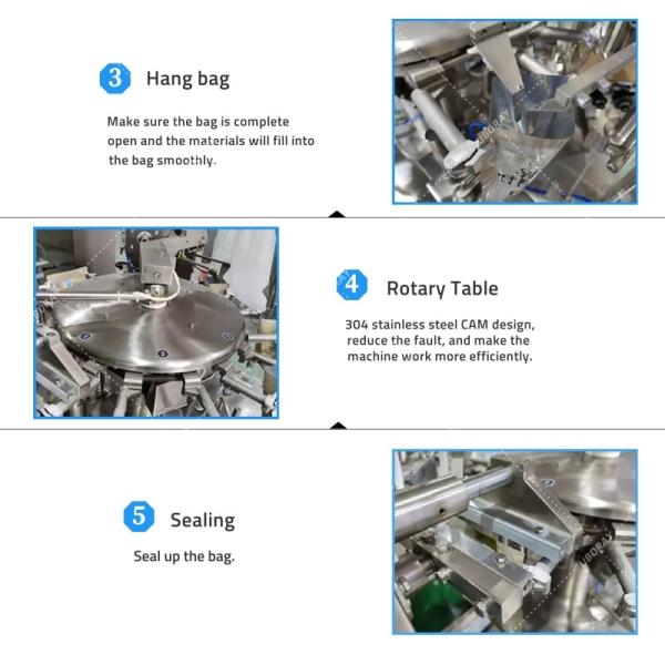 Automatic Zipper Doypack Packing Machine For Chocolate Bean