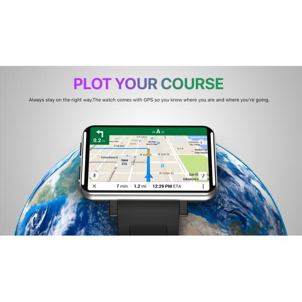 Smart Watch LCD Display 2700mAh Battery GPS Bluetooth 40 Multi Language DM100