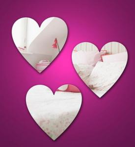 Quality Heart Shape Cosmetic Acrylic Mirror Sheets With High Quality for sale