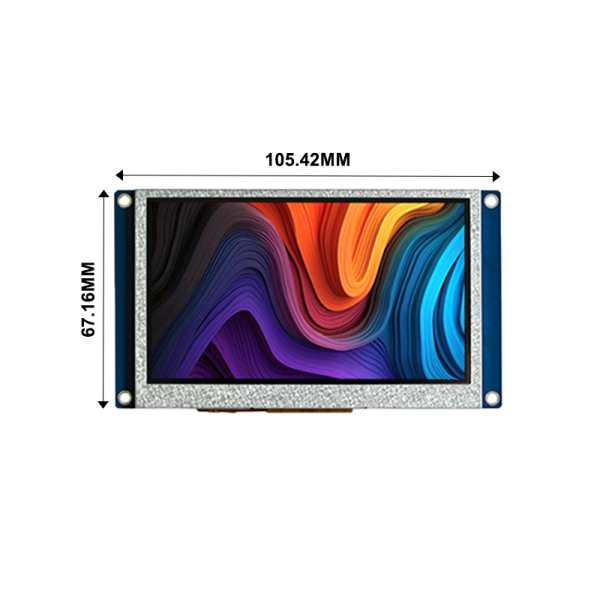4.3-inch, NV3047-driven, 480×272 TFT high-definition display module, available in non-touch or touchscreen versions