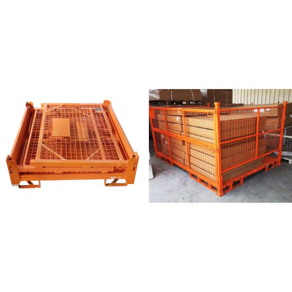 Plastic Spray Steel Wire Mesh Container Foldable Storage Cage Wire Container Steel Pallet Box