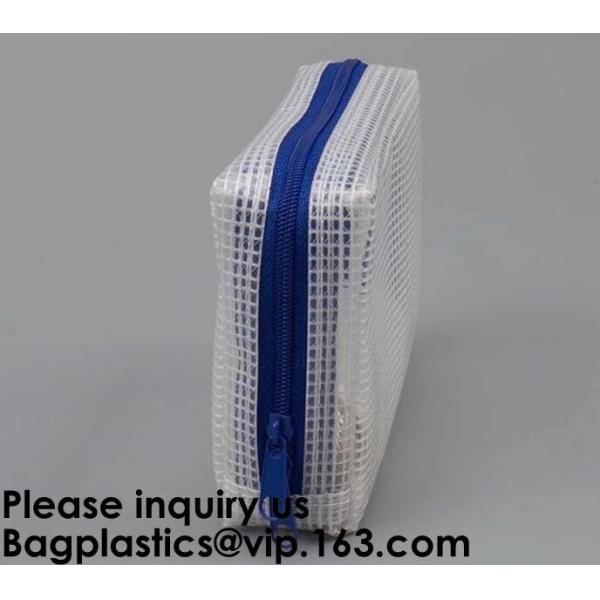 Eco friendly material documents pouch/plastic file pockets for kids,Eco friendly material PVC mesh bag, bagease, pack