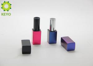 Quality Square Blue Red Color Aluminium Empty Magnetic Lipstick Tube Container 3g 5g for sale