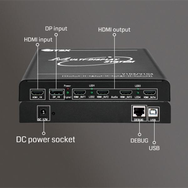 Bitvisus 1X4 & 1X3 4K Multi-Screen Splicing Device EDID Programmable Video Processor BIT-MSE-4K60-104PRO