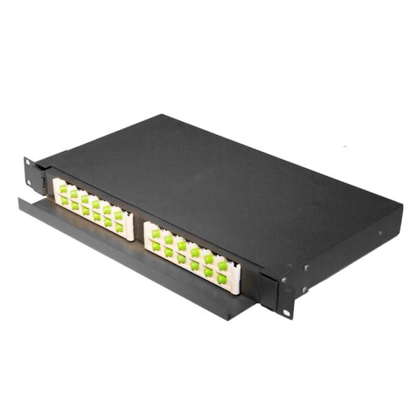 Network 1U Rack Fiber Patch Panel 24 Port Drawer Type Terminal Rack Mount