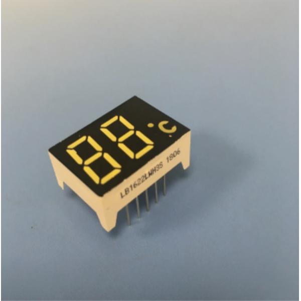 Custom Ultra white dual digit 0.47" 7 segment led display common cathode for temperature indicator