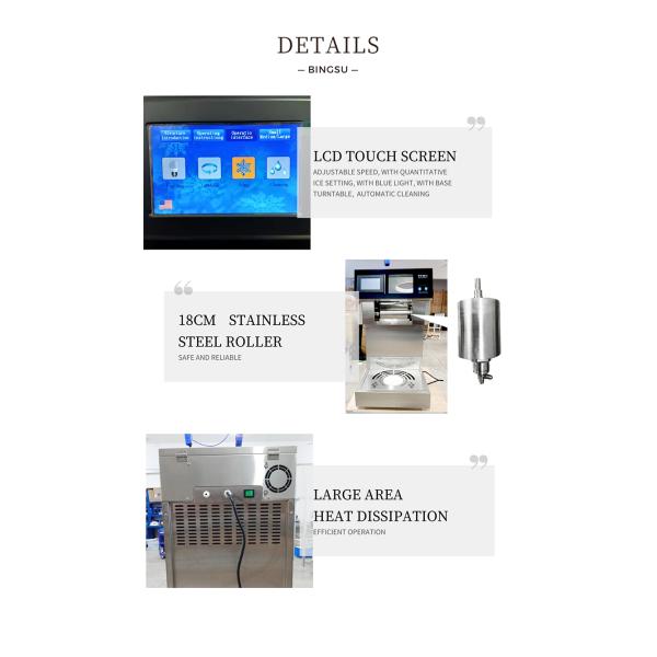 Customized Dessert Bingsu Shaved Snow Ice Machine Snow Flake Cream Bingsu Machine