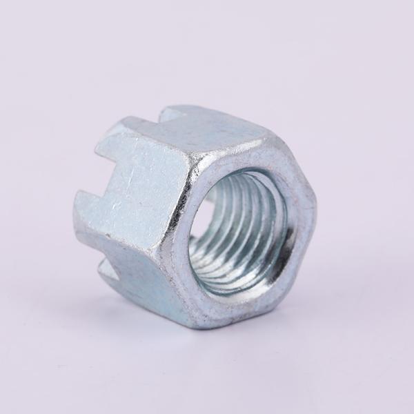 Round Lock Hexagon Slotted Nuts For Automotive Industry