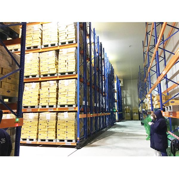 B36 Intelligent Warehouse Storage System Electric Mobile Pallet Racking Electric Movable Rack System for Cold Room Storage
