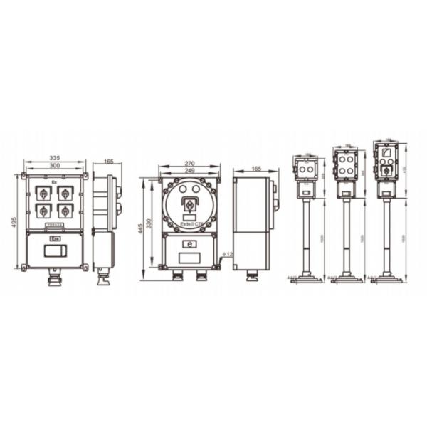 Energy- ATEX Explosion-proof Control Station Flameproof Electrical Control Boxes 220/380Vac G1/2" G3/4" G1 G1.1/4" G1.1/2" G2 1