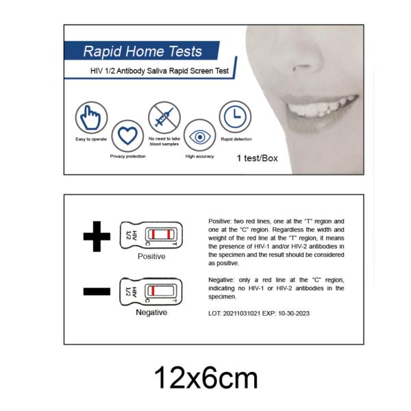 99% Accuracy Hiv Saliva Test Kit 25pcs/Box Packing