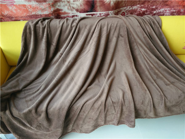 Super Soft Solid Coral Polyester Fleece Blanket Throw Blanket Anti Pilling High Density