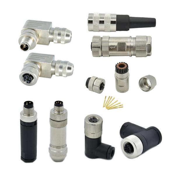 A Code Female M12 4 Pin Waterproof Cable Connector Custom Length Cable
