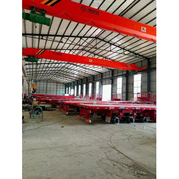 20FT 40FT Double Flatbed Container Trailer Flat Bed Trailer for Loading Capacity