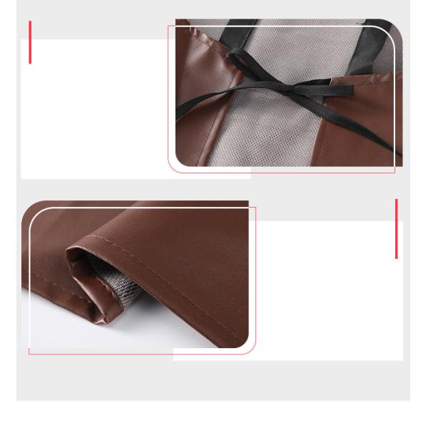 Eco-Friendly Leather Material Multi-function Kitchen Leather Apron for Daily Life Uniform
