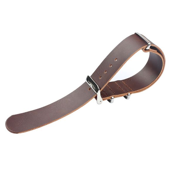 Retro-style Thin Genuine Leather Watch Strap
