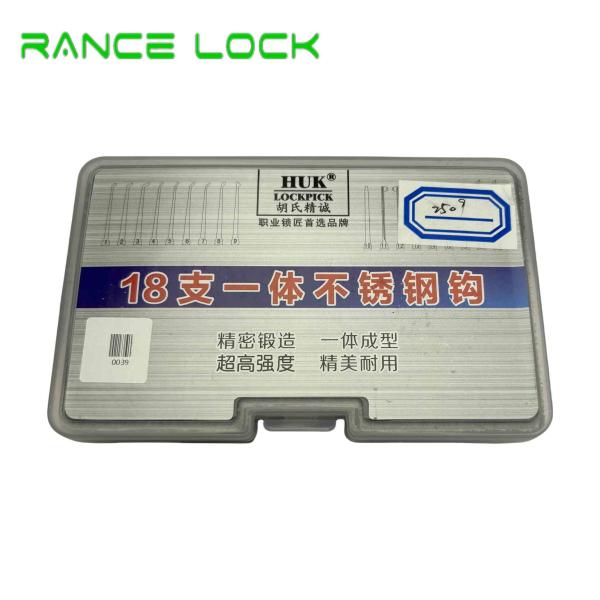 HUK 18pcs Stainless Steel Hook Set Lock Pick Set Model 2509 Locksmith Tools