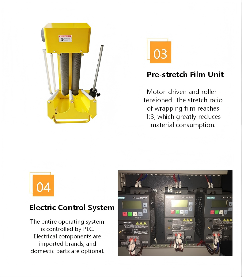 CHIC Custom Automatic Electric Weighing Wrapping Turntable Stretch Film Pallet Packing Machine Wth PLC Control