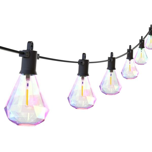 Waterproof IP65 50Ft Outdoor Bulb String Lights With 25Pcs E12 Sockets