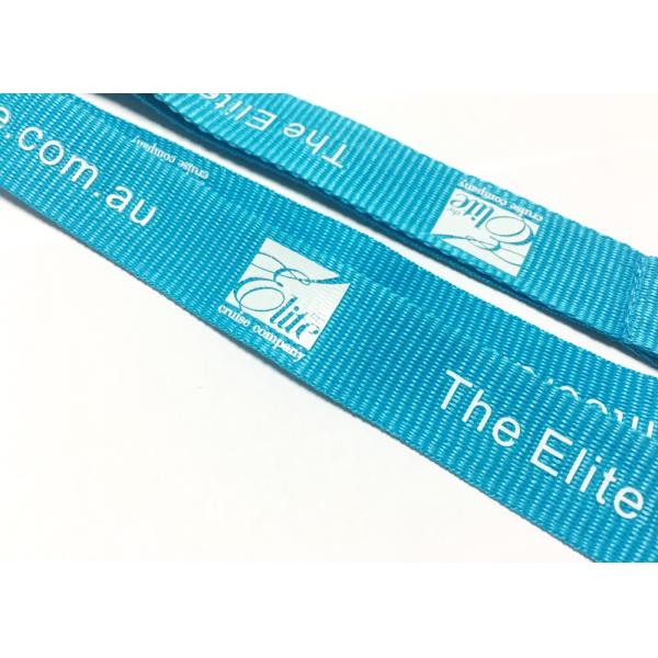 Polyester Flat Polyester Lanyards , Metal Hook Safety Neck Lanyards 900*20mm