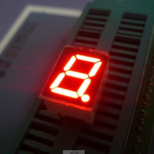 High brightness ultra red 0.39 lnch Single Digit 7 Segment Led Display common cathode for instrument panel