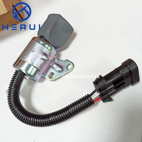 12V Fuel Shutoff Solenoid 7000782 for Excavator 418 E08 E10 E17 E19 E20 Engine
