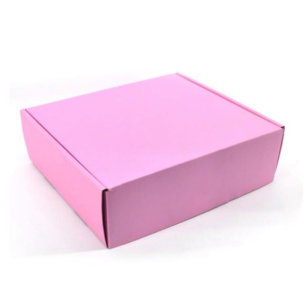 Pink Corrugated Shipping Boxes Cute Printing Mailing Packing Custom Folding