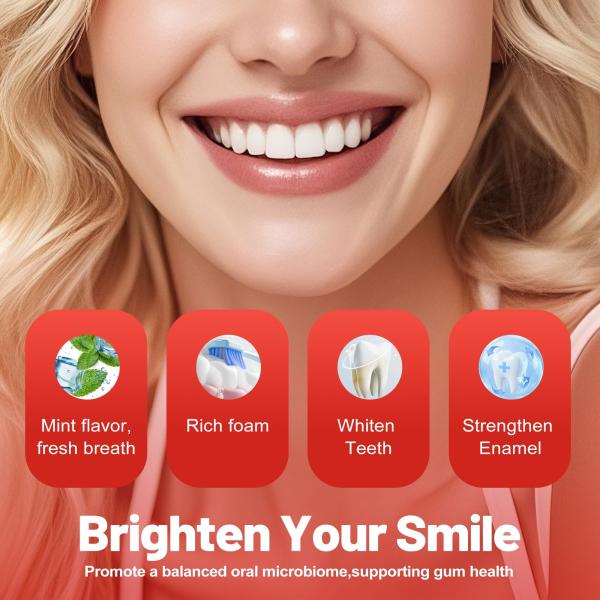 Non Fluoride SP-6 Probiotic Whitening Toothpaste 6 Probiotics Formula 4.9Oz 140g Gum Health