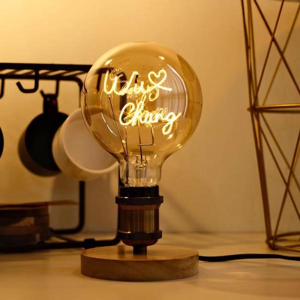 GLOBE G125 Series LED Decorative Edison Light Bulb with Customize Patterns or Text