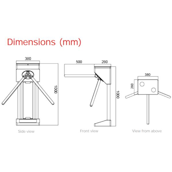 Tripod Turnstile Gate Access Control System Mainboard Eletrical Gate Barrier For Buildings Office