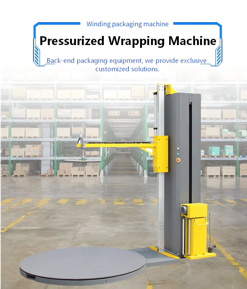 CHIC Manufacturer Intelligent Pressurized Pre-stretch Top-Press Automatic Electric Driven Pallet Strapping Machines Strap