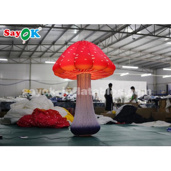 2m 16 Color LED Light Mushroom Inflatable Lighting Decoration For Advertising
