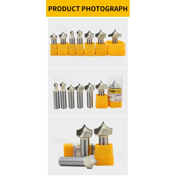 Solid Carbide Milling Cutter with Ultra-Fine Sharp Tip and High Rigidity Body for Precision Wood Carving
