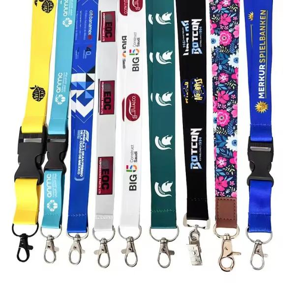 Customized Design Polyester Personalised Lanyards with Silkscreen Printing for Medal Ribbons
