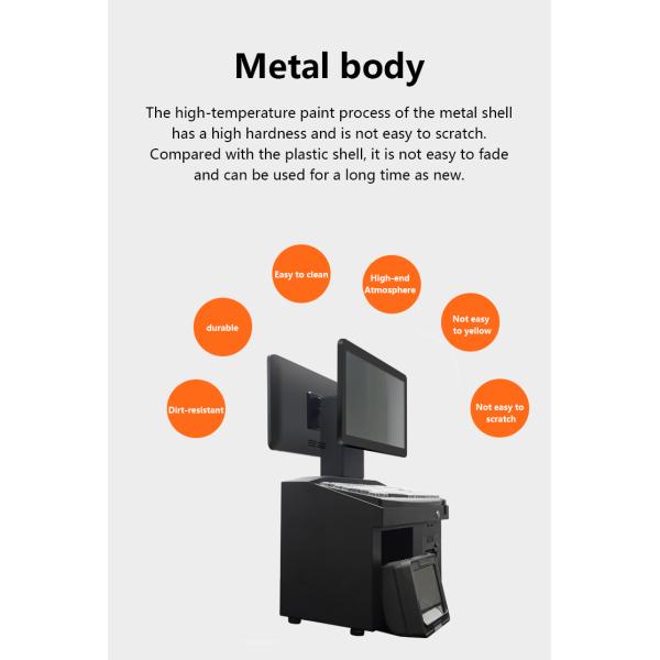 14-Inch Dual Screen POS System Thermal Transfer Printer Technology for Android Win7/10 All-in-One POS Terminal
