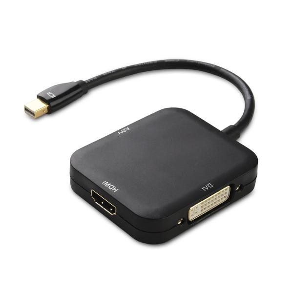 Mini Displayport To Hdmi / Dvi / Vga Adapter Lcd Cable Connector Assembly