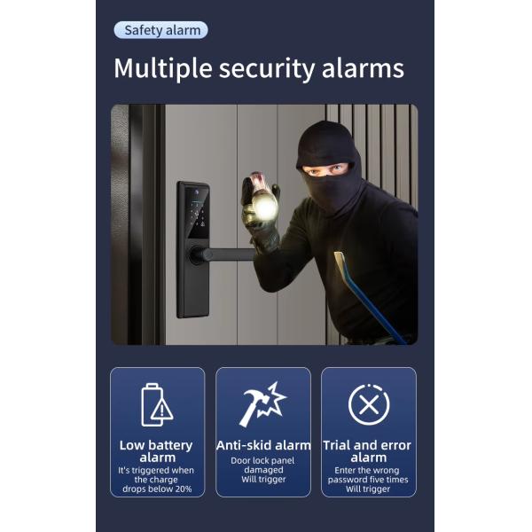 Tuya Wifi APP Remote Control Fingerprint Code Card Key S821Max Smart Lock With Camera For Home Office Apartment Hotel Use