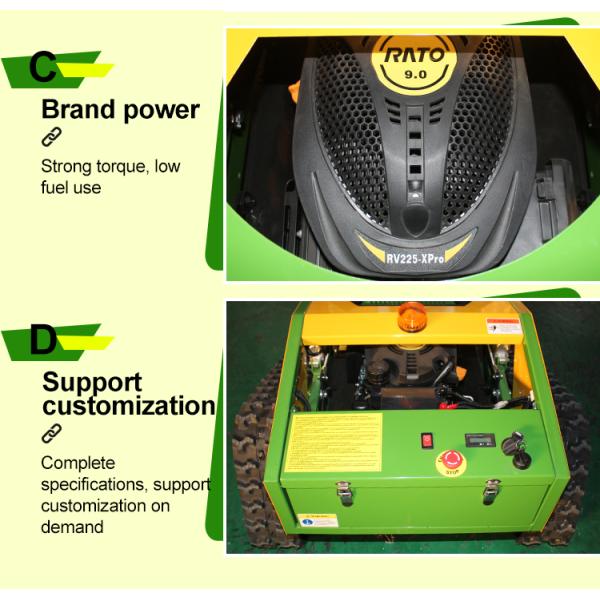 Remote Controlled Powerful Robotic Lawn Mower 500mm Cutting Width Self Propelled Low Noise